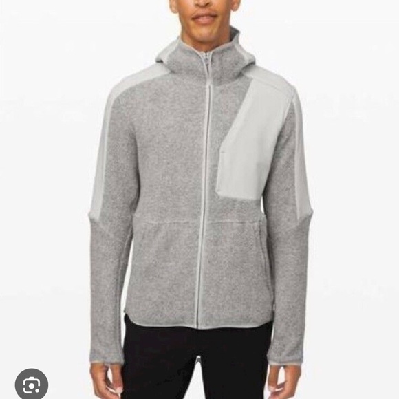 Lululemon Tundra Trek Wool Full Zip Hooded Sweater Jacket Sherpa Medium Gorpcore - Picture 15 of 16